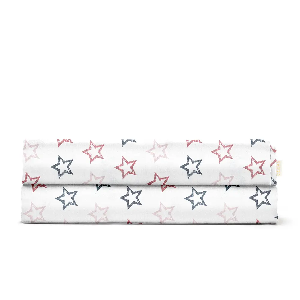 Простирадло Cosas полуторне 155х240 clear stars, рожевий (StarsClear_GreyRose_155s) - фото 4