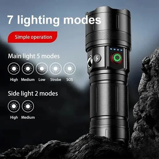Ліхтар з функцією Power Bank, індикацією заряду, ЗУ Type-C, zoom XPRO CB-B53-TG (47488-B53_449) - фото 9