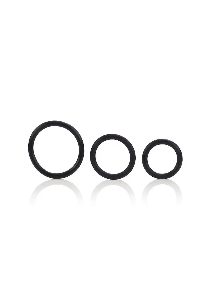 Набір ерекційних кілець Calexotics Rubber Ring, 3 шт (чорний)