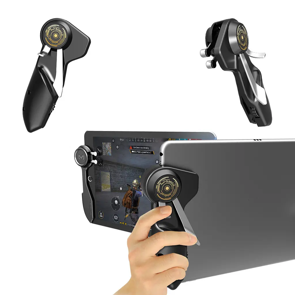 Ігровий механічний тригер зовнішній джойстик для телефону смартфона Memo AKpad-6k ігрові кнопки Black (18543) - фото 2