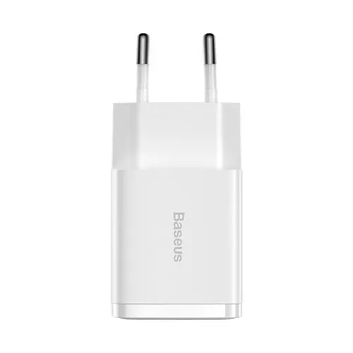 Сітчастий зарядний пристрій Baseus Compact Charger 2U 10.5W EU білий CCXJ010202