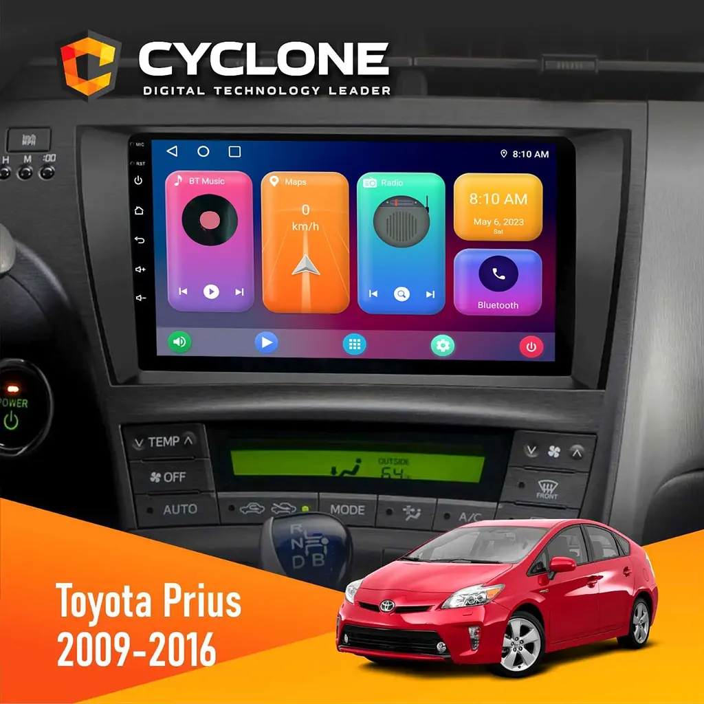 Штатна магнітола Toyota Prius 2009-2016 Cyclone C9-001 2x32 CPL Cyclone (НФ-00003026) - фото 2