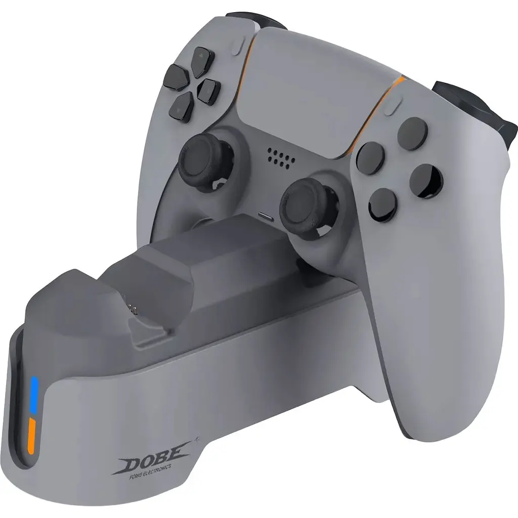Зарядна станція Dobe Dual Charging Dock TP5-1501X для DualSense Sony PS5 Gray [125877] - фото 6