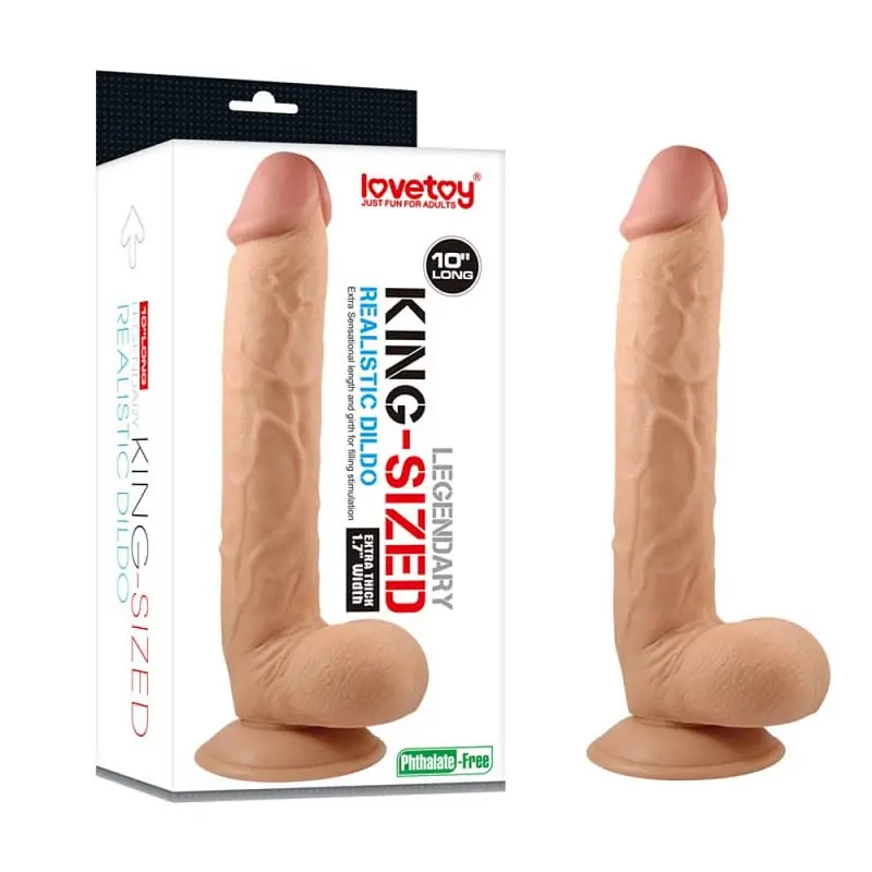 Фалоімітатор Lovetoy Legendary King Sized Realistic Dildo 10" 27.5 см тілесний - фото 5