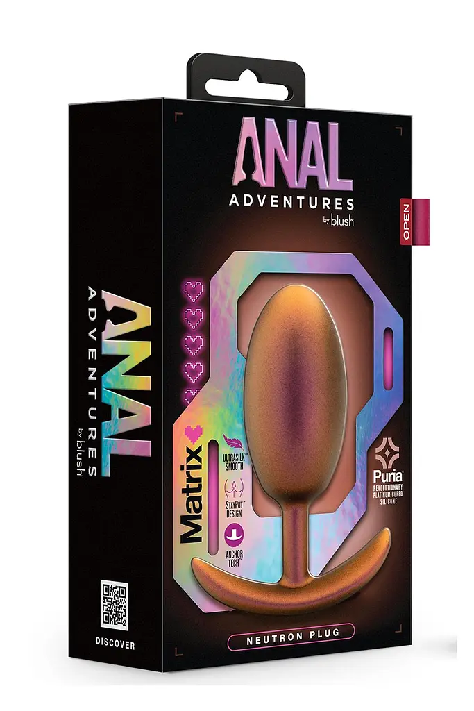 Анальна пробка Anal Adventures Matrix Neutron Plug 10.2 см (помаранчевий) - фото 5