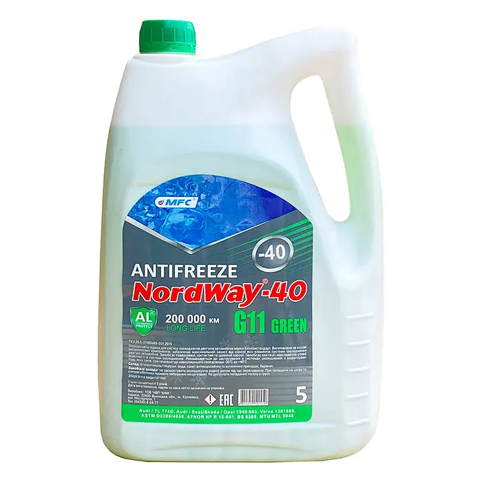 Антифриз NordWay G11 -40 ° C зелений 5л