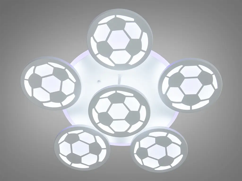 Современная LED люстра футбольный мяч, 105W, белая - фото 2