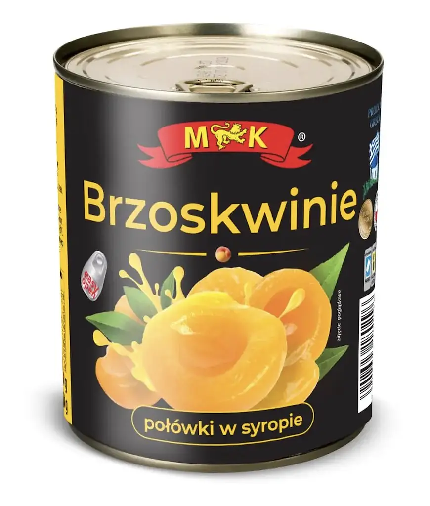 Персики консервовані M&K в сиропі половинками ж/б 820 г