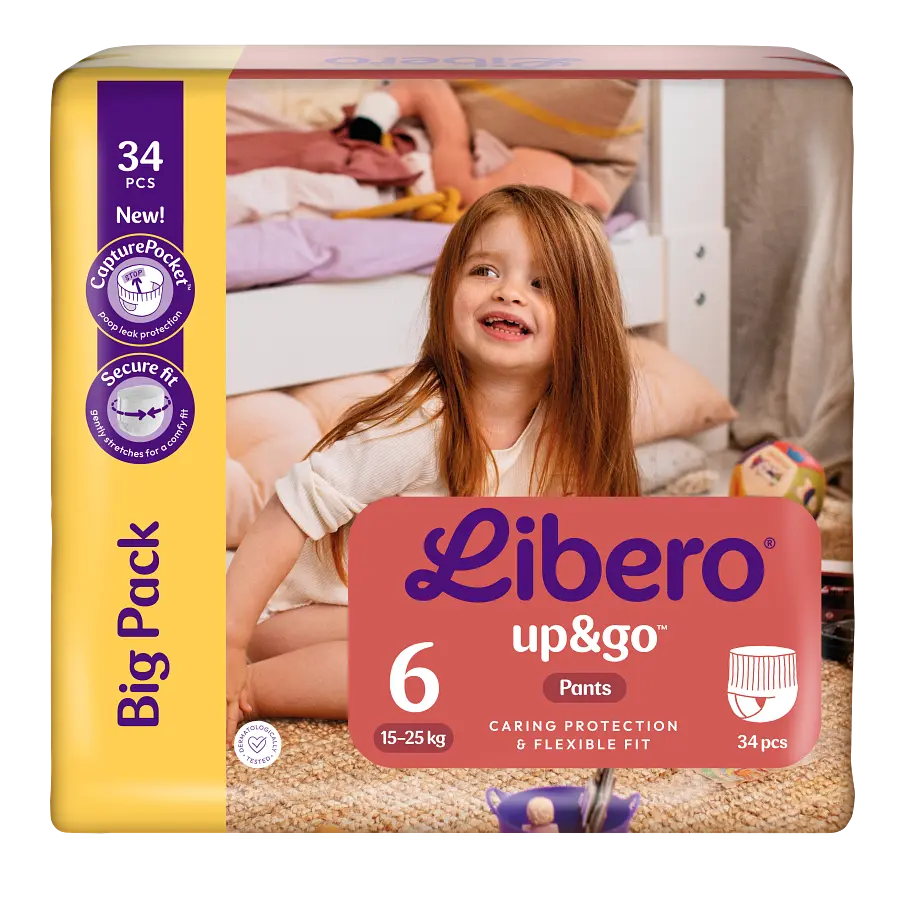 Подгузники-трусики Libero Up&amp;Go 6 (15-25 кг), 34 шт. - фото 2