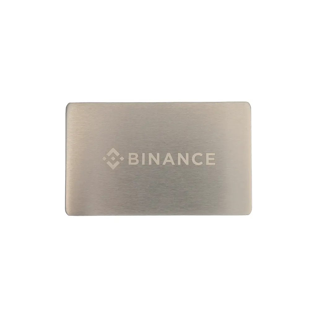 Металева пластина для зберігання сід-фрази Binance Mini Plate 55×90 мм + гравірувальна ручка (1 шт) - фото 2