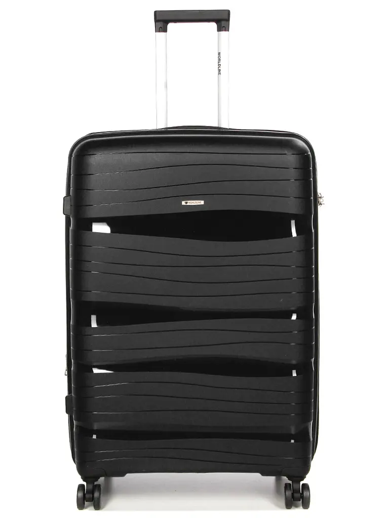 Валіза велика L поліпропілен Worldline Airtex 283 74,5×49×32см 120л Чорний - фото 2