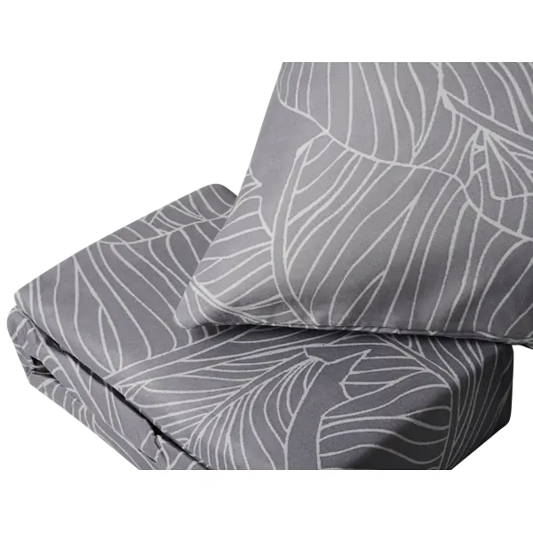 Комплект постільної білизни Soho Сімейний 2 шт. - 150x200 см Leaves Grey - фото 3