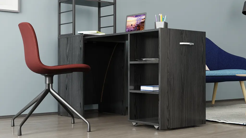 Стіл-тумба трансформер Смарт 4/1 з етажеркою Ferrum-decor 1430x1450x500 Чорний метал ДСП Сосна Кембра 16 мм (FRD-105125) - фото 11