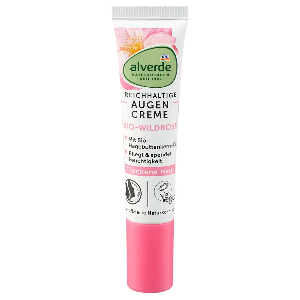 Крем для шкіри навколо очей Alverde Naturkosmetik з олією з насіння шипшини 15 мл - фото 3