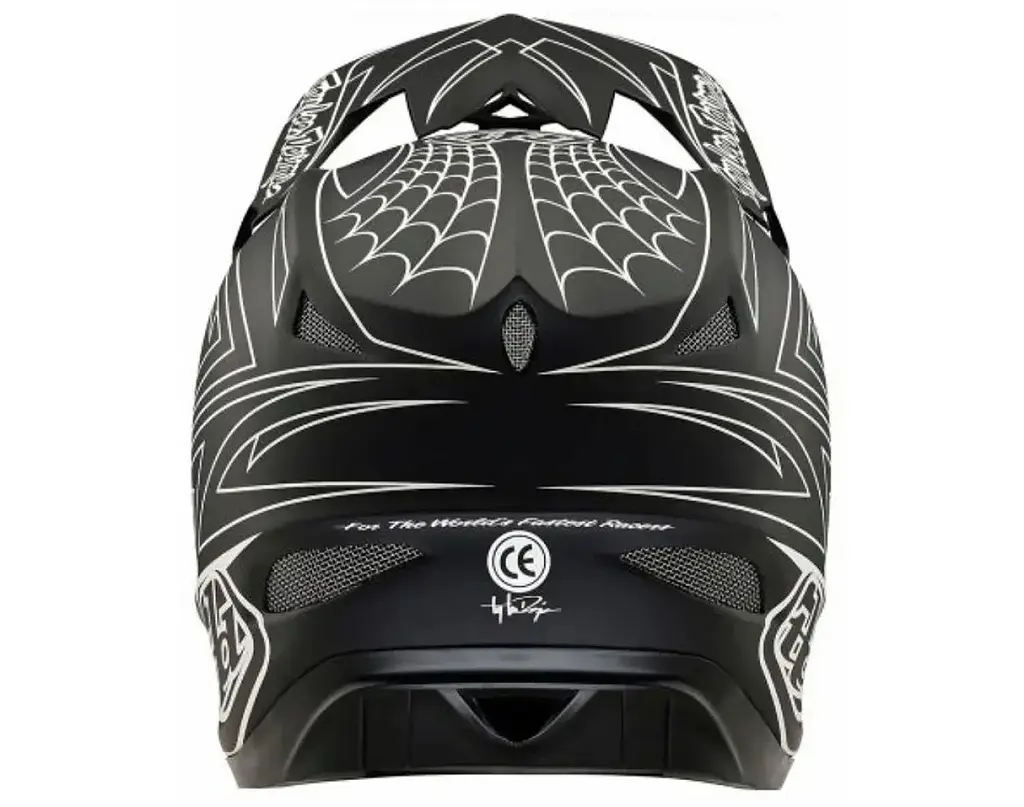 Велошлем Troy Lee Designs D3 Fiberlite SpiderStripe Black M (1106-198550023) - фото 4