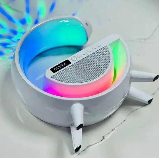 Нічник RGB G2388A акумуляторний музичний смарт-нічник колонка Білий - фото 3