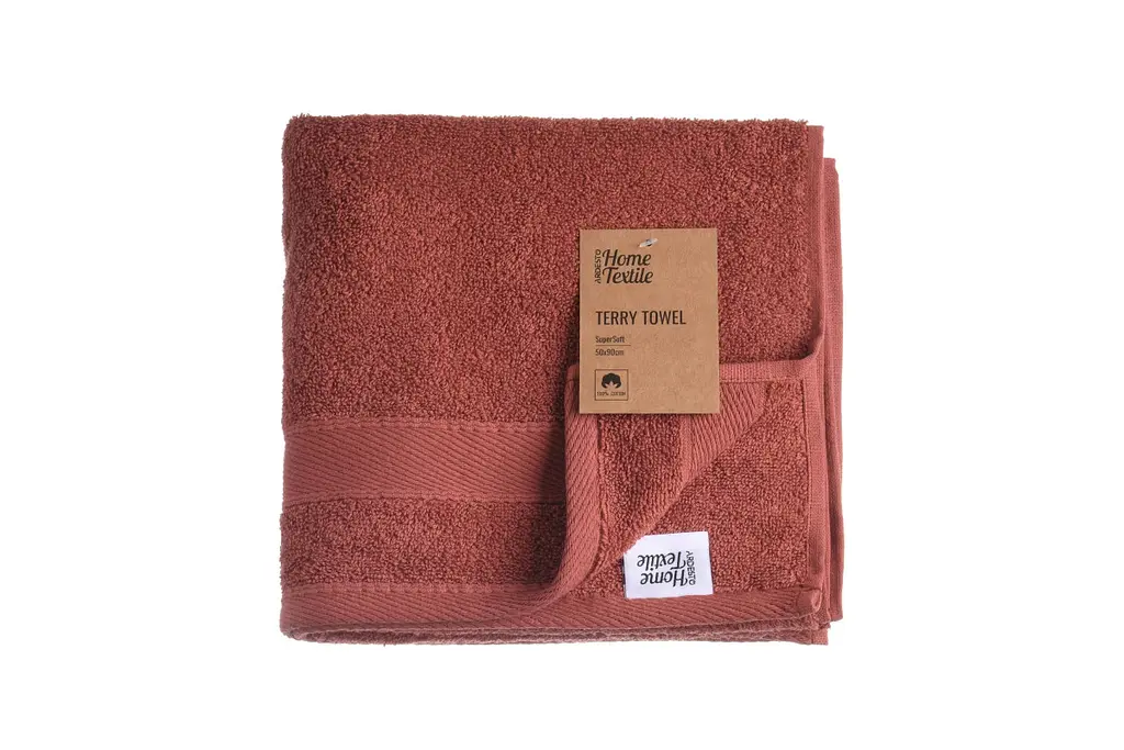 Рушник махровий Ardesto Super Soft ART-2250-RT 90х50 см теракотовий