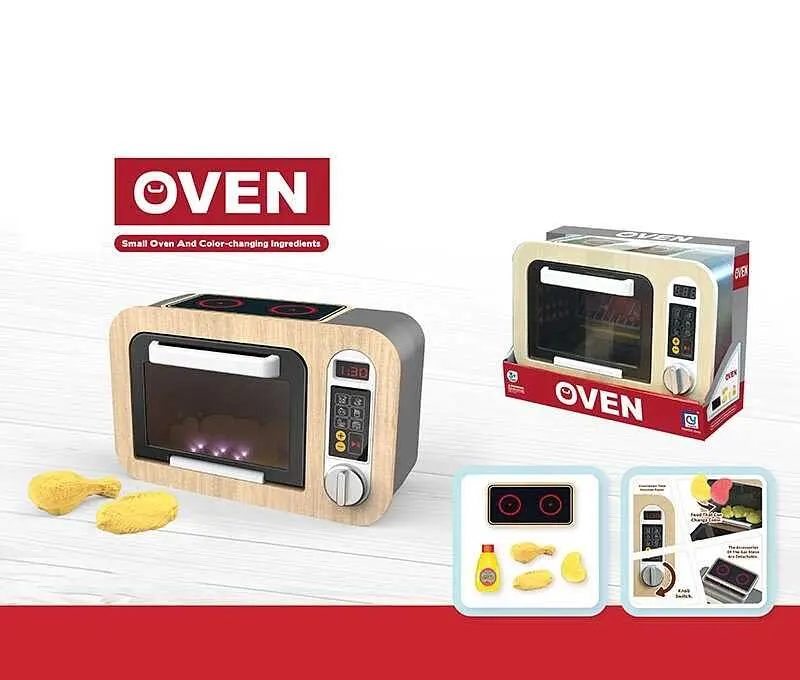 Микроволновая печь, подсветка, звуки, муляжи еды, меняющие цвет, 818-502A - фото 3