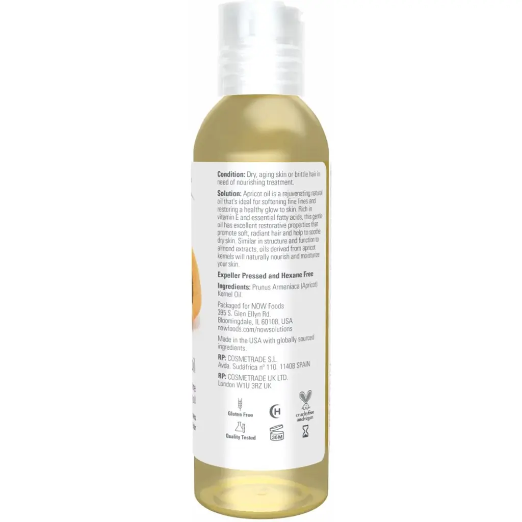 Олія абрикосових кісточок Now Solutions Apricot Kernel Oil 118 ml - фото 2