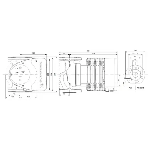 Циркуляційний насос Grundfos Magna1 40-100 F 220 (99221304) - фото 2