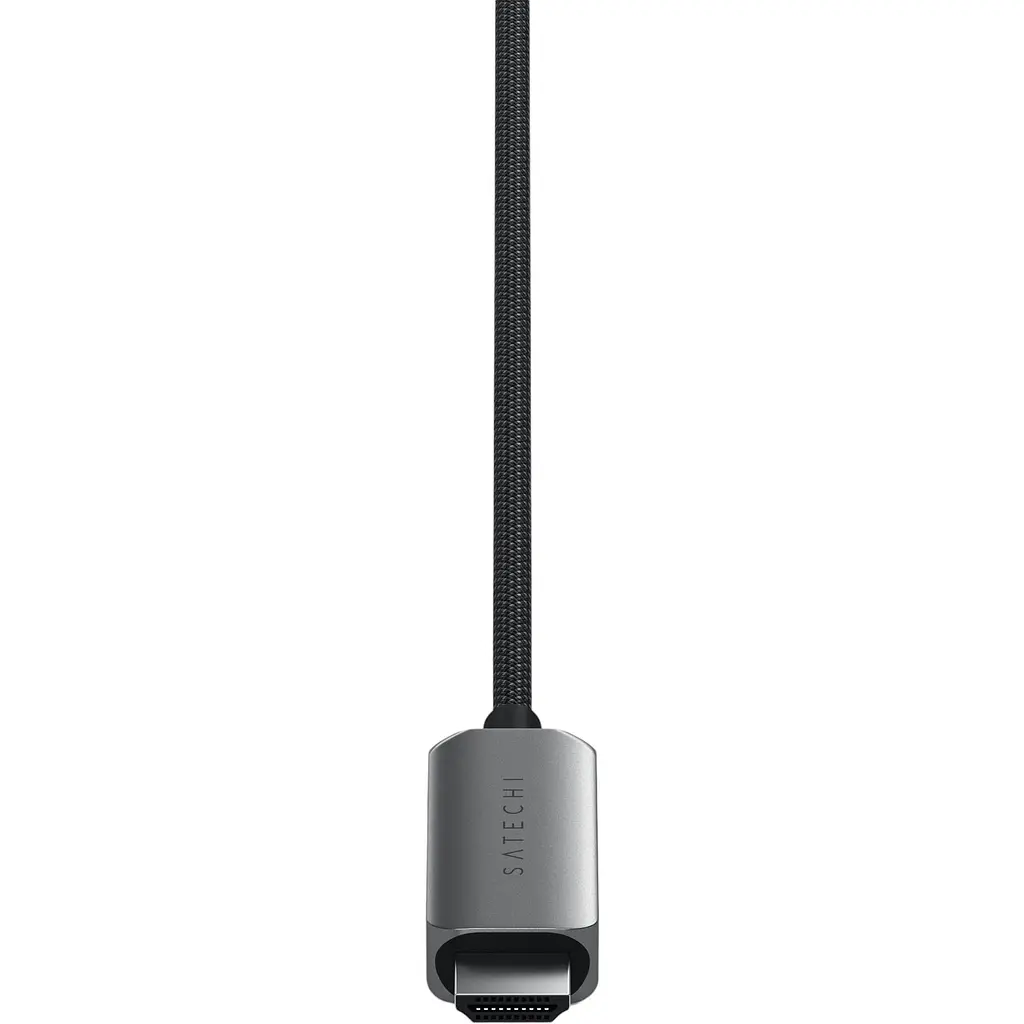 Кабель Satechi USB-C to HDMI 2.1 8K Cable Space Gray 1.8 м (ST-YH8KCM) - фото 5