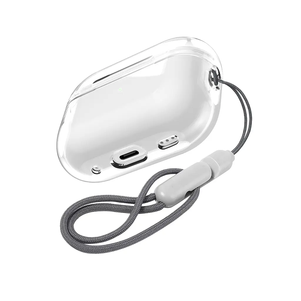 Чохол для навушників Apple AirPods Pro 2 2022, прозорий, Air, термополіуретан (TPU), протиударний, захист від подряпин, пилу і ударів, футляр з карабіном для кріплення, точні вирізи для доступу до роз"ємів, ArmorStandart (ARM82560) - фото 3