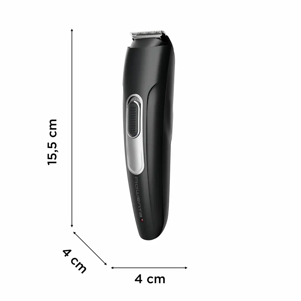 Триммер Stylis Easy, для бороды и усов, сеть+акум., насадок-2, сталь, черный ROWENTA teh0017760 - фото 4