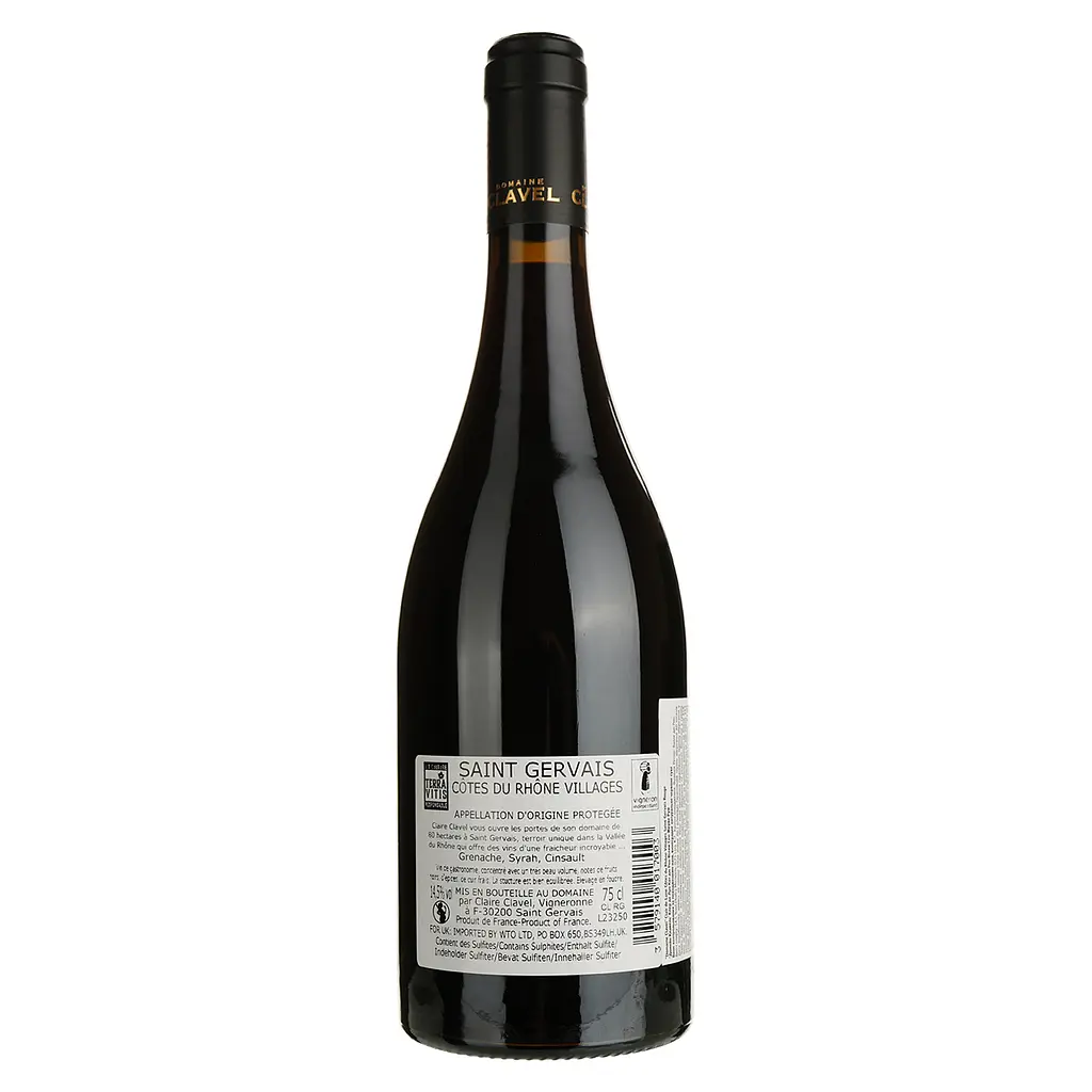 Вино Domaine Clavel Clair de Lune Cotes du Rhone Villages, червоне, сухе, 14,5%, 0,75 л - фото 2