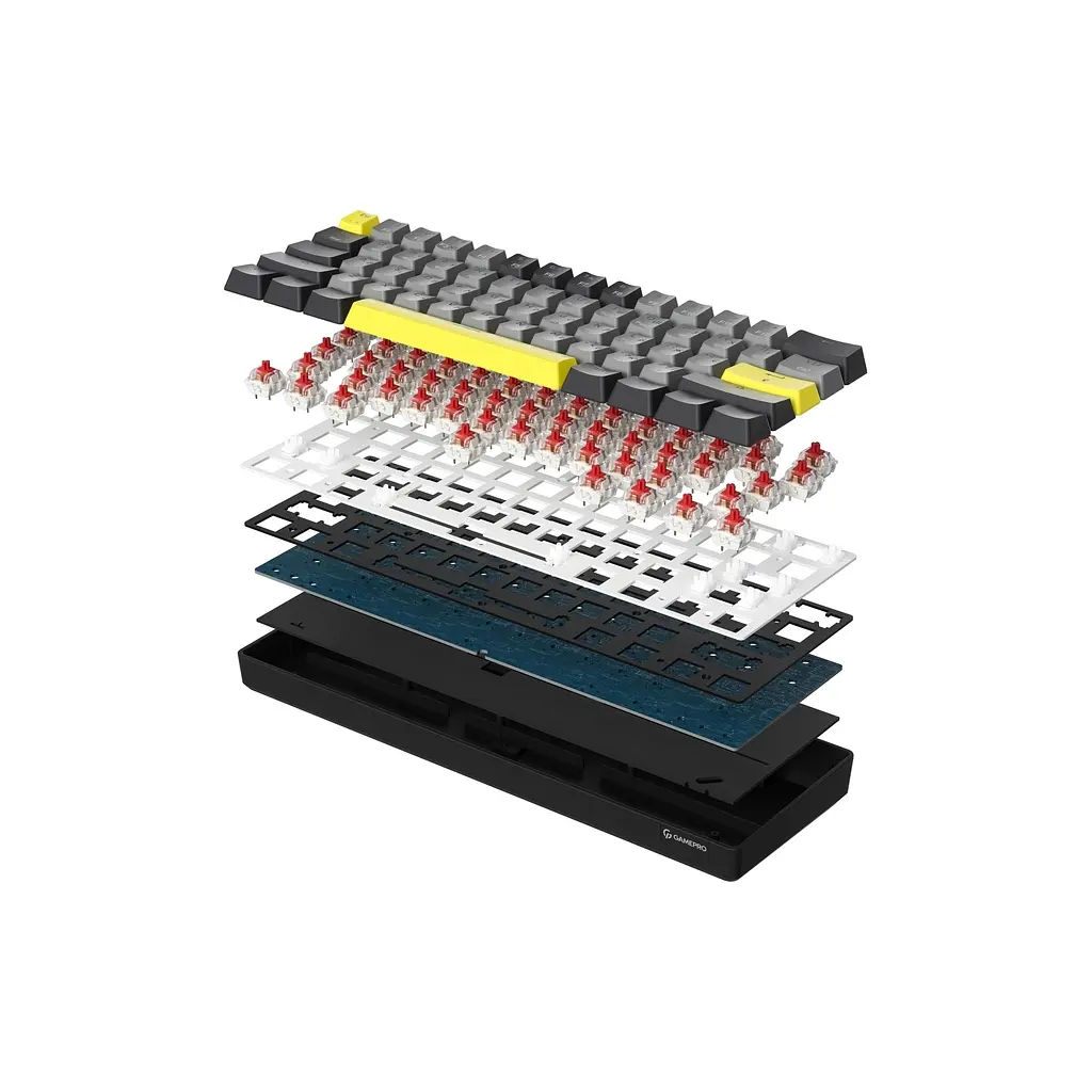 Клавіатура GamePro MK130G Pro Outemu Red Switch Hot-Swap 60 RGB USB/Wireless/Bluetooth Black (MK130G Pro) - фото 4