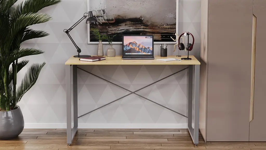 Письмовий стіл Ferrum-decor Серії Конект 75x120x60 сірий ДСП Дуб Артізан 16мм (FRD-104215) - фото 3