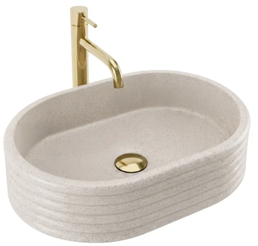 Умивальник Rea Nicoletta накладний 50x36 см beige matt REA-U7346