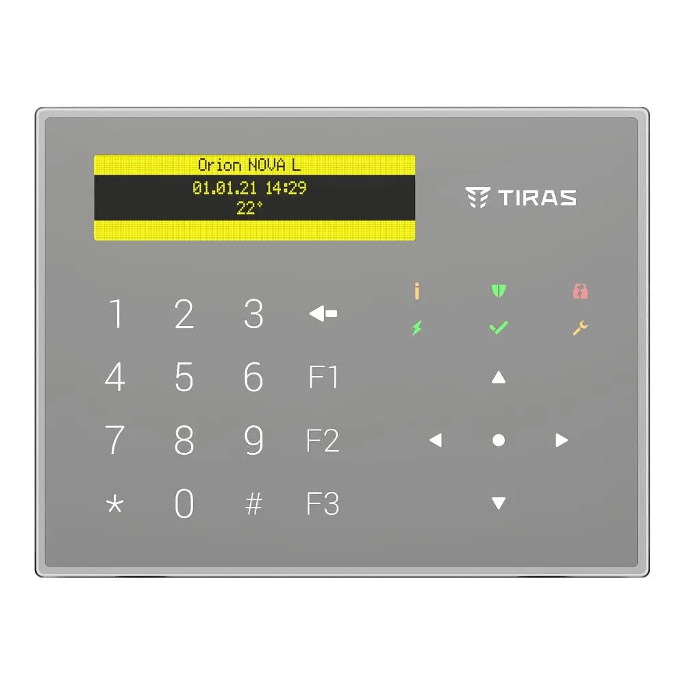 Клавіатура Tiras K-GLCD+ Grey з OLED-дисплеєм та зчитувачем NFC/Mifare (21-00153) - фото 2