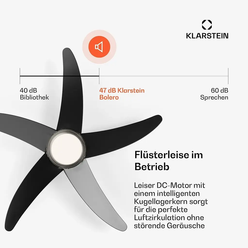 Стельовий вентилятор Klarstein Bolero Smart 55 Вт Чорний (10046083) - фото 9