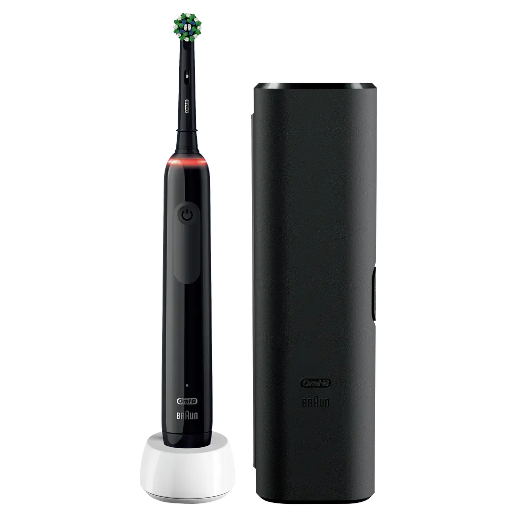 Електрична зубна щітка Oral-B Pro 3 3500 СrossAсtion + футляр, чорна - фото 2