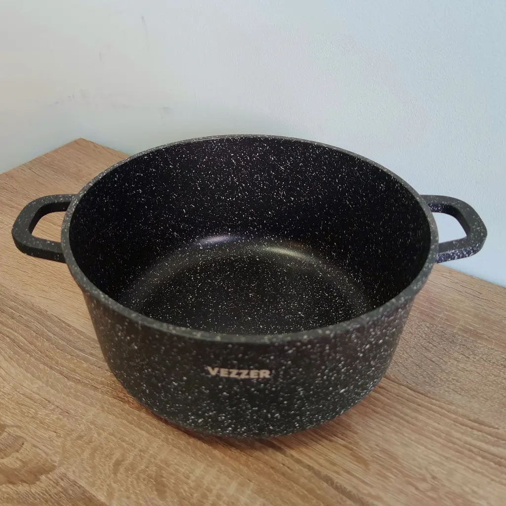 Каструля Vezzer з кришкою 30 см 7.9 л чорна (VZ8048) - фото 5