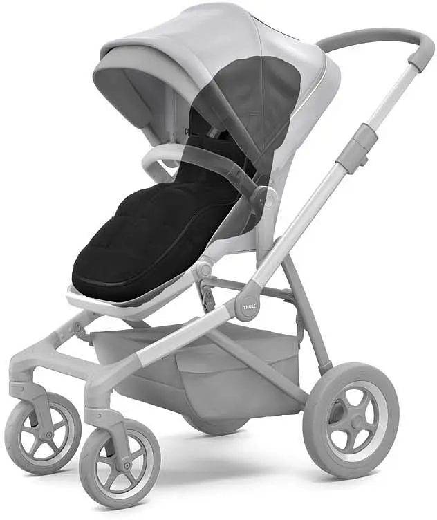 Теплий конверт-накидка Thule Footmuff City Midnight Black (TH 11000304) - фото 2