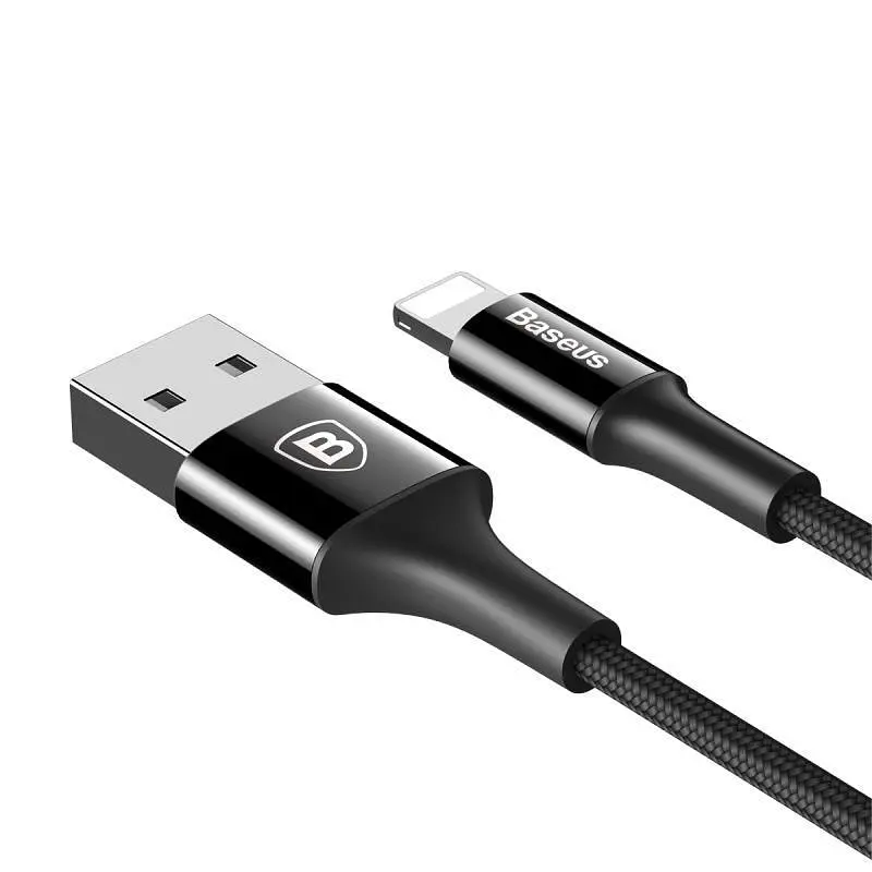 Кабель Baseus Shining Cable USB to Lightning 1m CALSY-01 Black - фото 2
