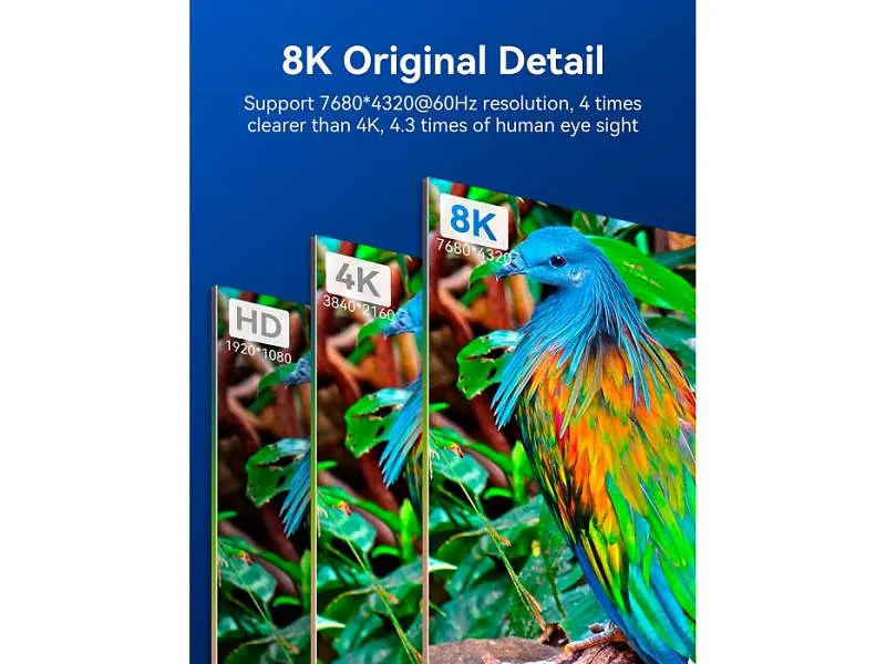 Кабель Vention HDMI to HDMI V2.1 1.5m Blue (ALGLG) - фото 10