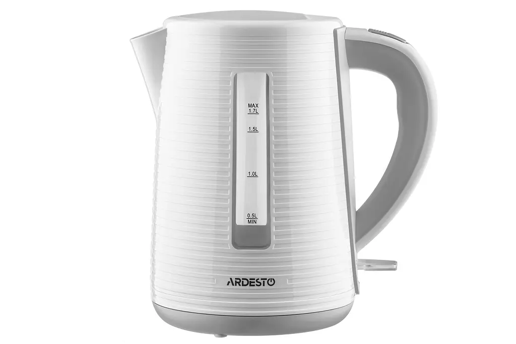 Електрочайник Ardesto White stripes 1.7 л Strix пластик біло-сірий kuh0015339 - фото 2