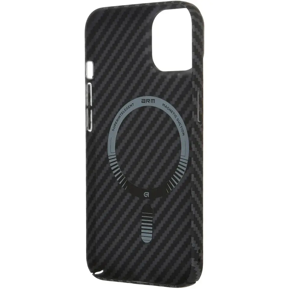 Чехол ArmorStandart LikeCarbon with MagSafe для Apple iPhone 15 Plus Black (ARM69292) [93129] - фото 3