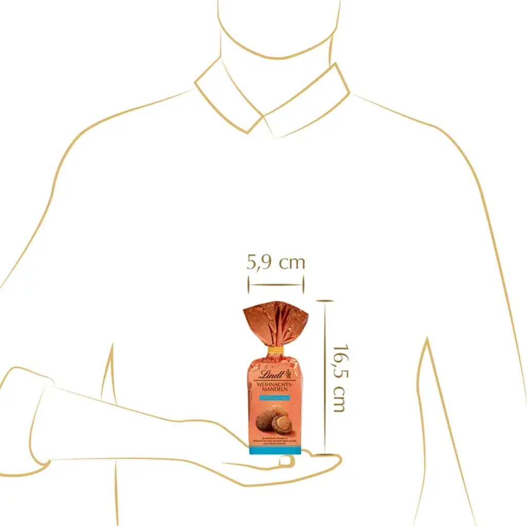 Шоколадні цукерки з мигдалем Lindt Weihnachts Mandeln Caramel Salz 100г - фото 9