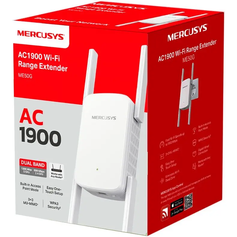 Ретранслятор Wi-Fi сигналу Mercusys ME50G [104075] - фото 3