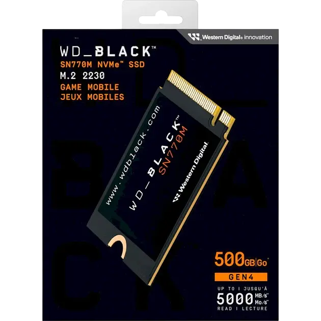 SSD M.2 накопичувач WD SN770M BLACK 500GB (WDS500G3X0G) - фото 3