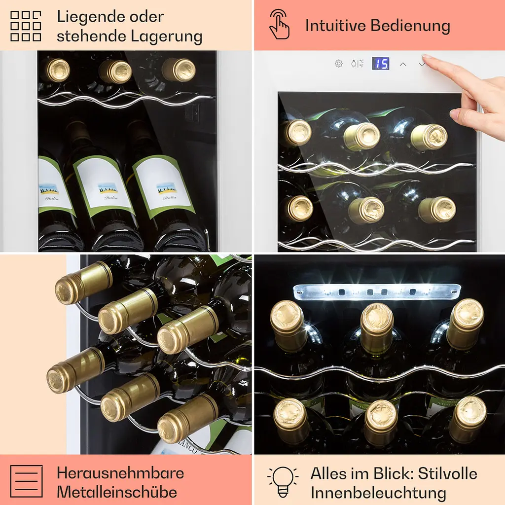 Винний холодильник Klarstein Shiraz 18 Slim Uno (10040215) - фото 6