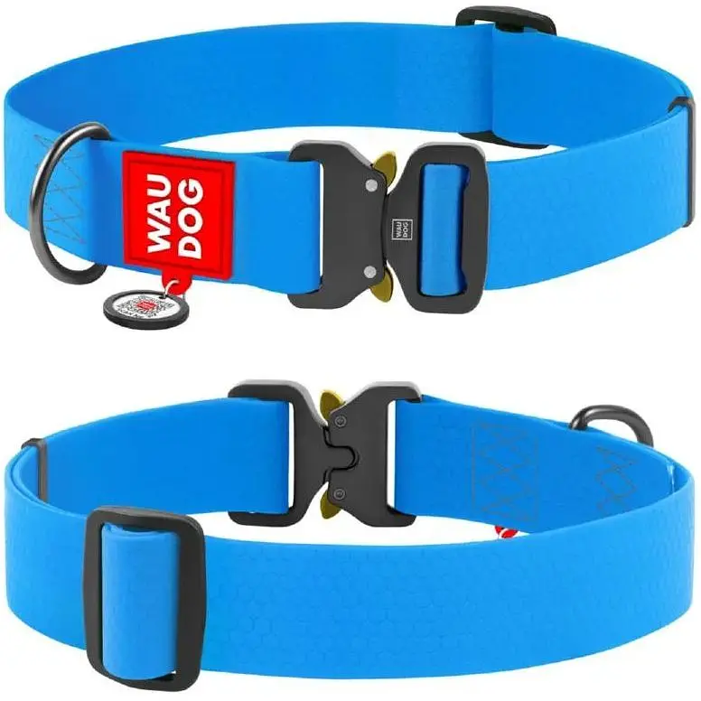 Нашийник для собак Waudog Waterproof водостійкий з QR-паспортом, металева пряжка-фастекс, XXL, Ш 40 мм, Дов 43-70 см (4823089334400) - фото 1