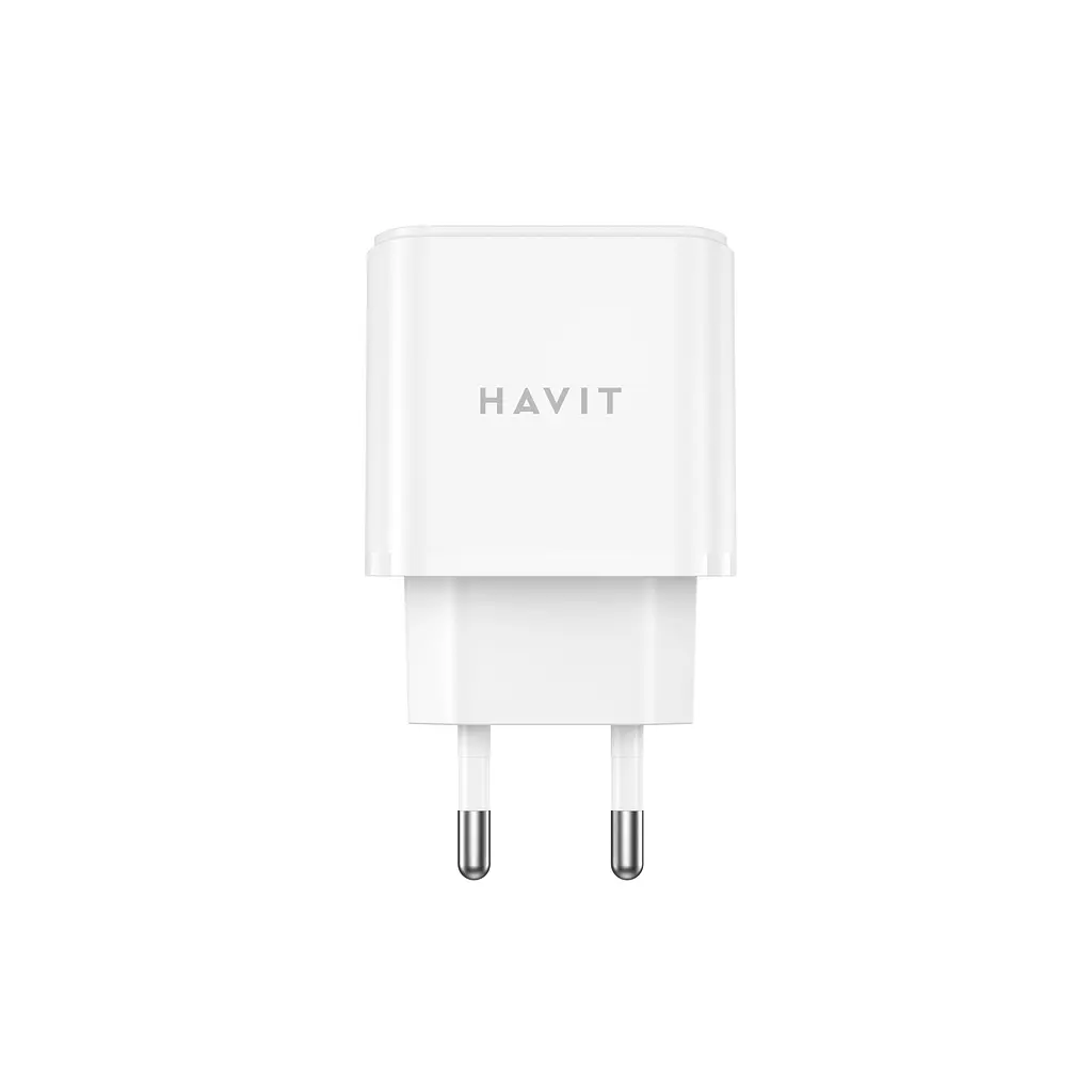 Зарядний пристрій Havit UCP019 20W USB-A+USB-C білий (HV-UCP019-WH) - фото 4