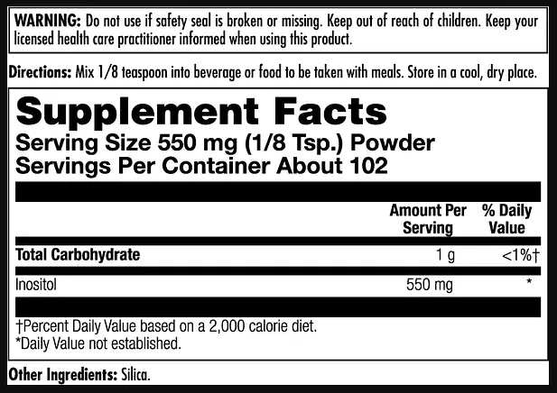 Інозитол Inositol 550mg - 4oz - фото 2