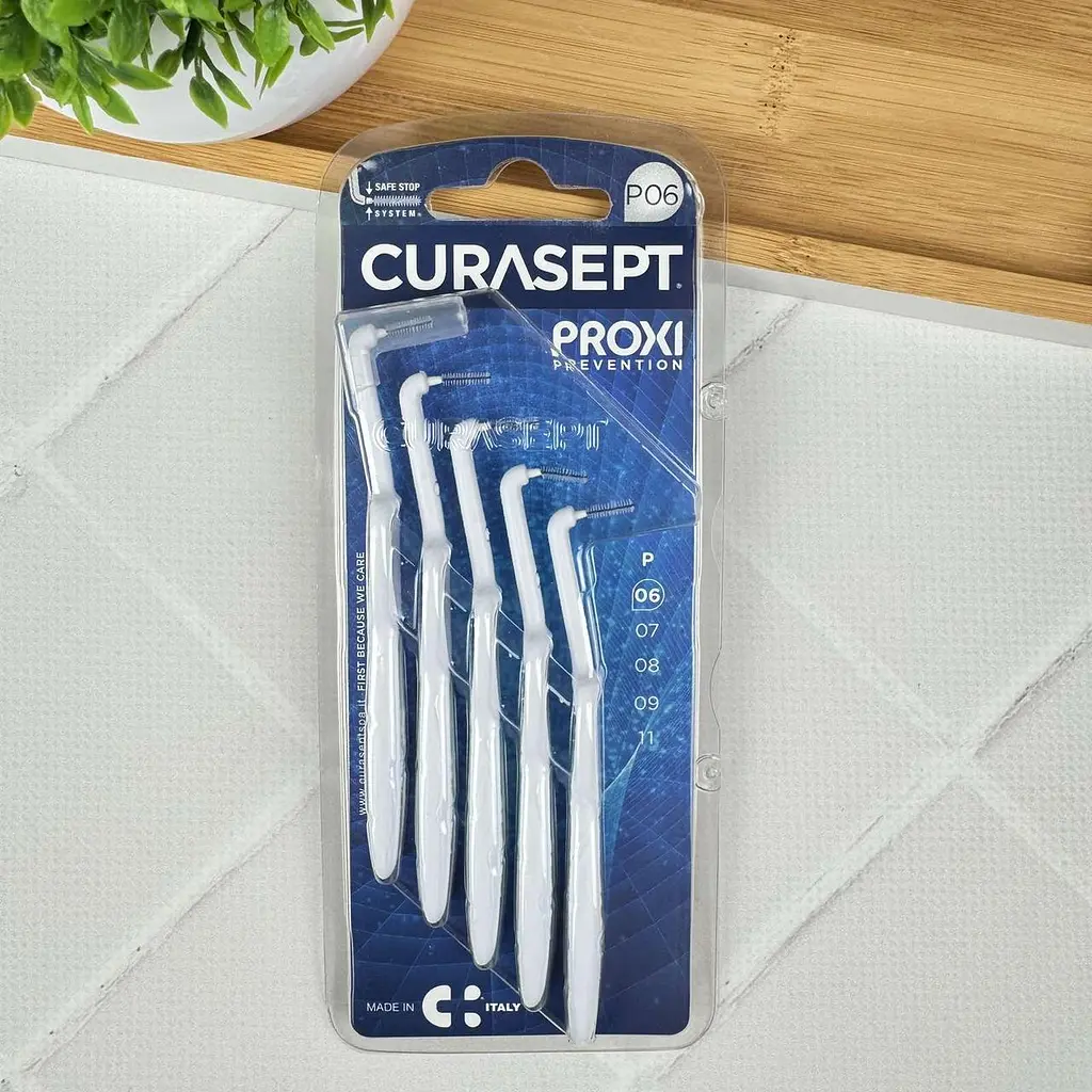 Міжзубний йоржик кутові Curasept Proxi Angle P06, ISO0 (0.6 мм, білий), 5 шт