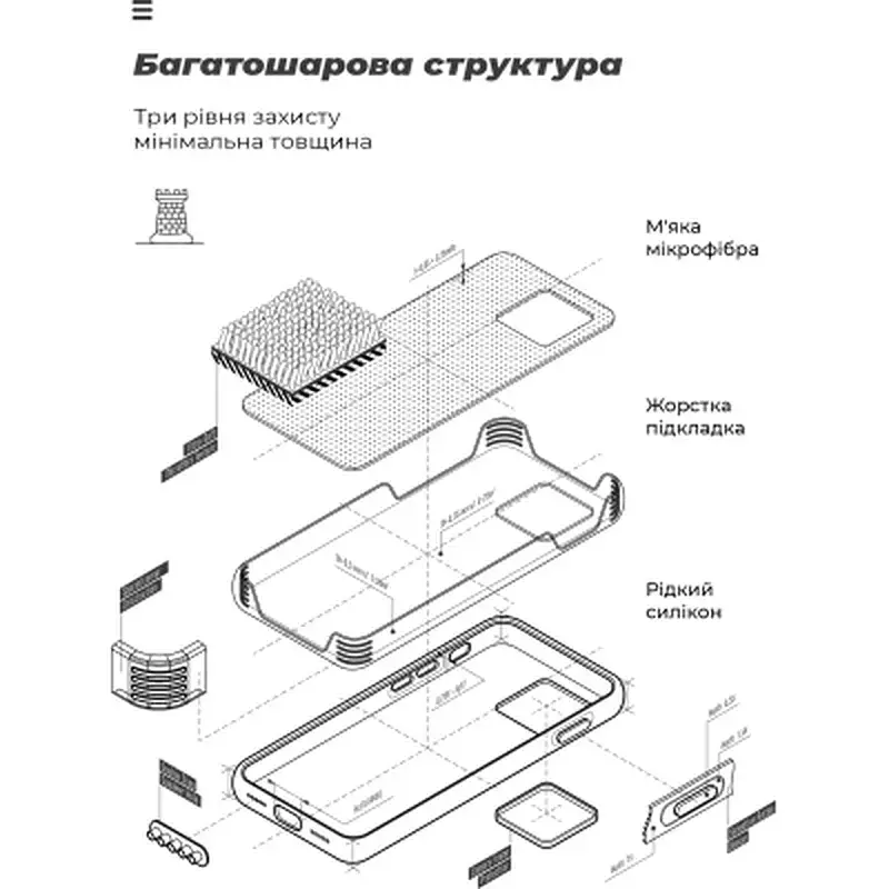 Чохол до мобільного телефона Armorstandart ICON Xiaomi 17T 5G Winter Blue (ARM91084) - фото 6