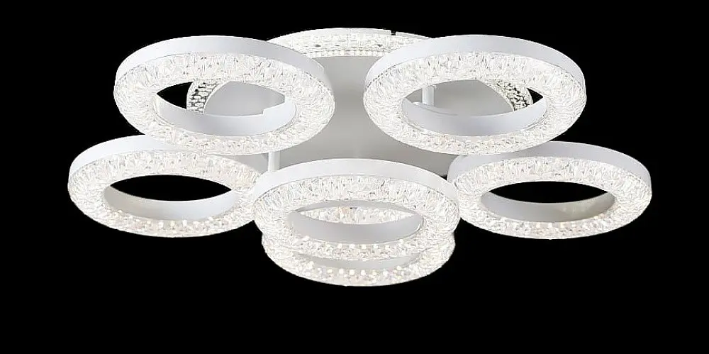 Люстра стельова LED Splendid Ray LT8003/5+1, 144W, білий, сучасний стиль з пультом - фото 4